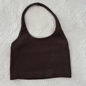 Garage Brown Halter Top